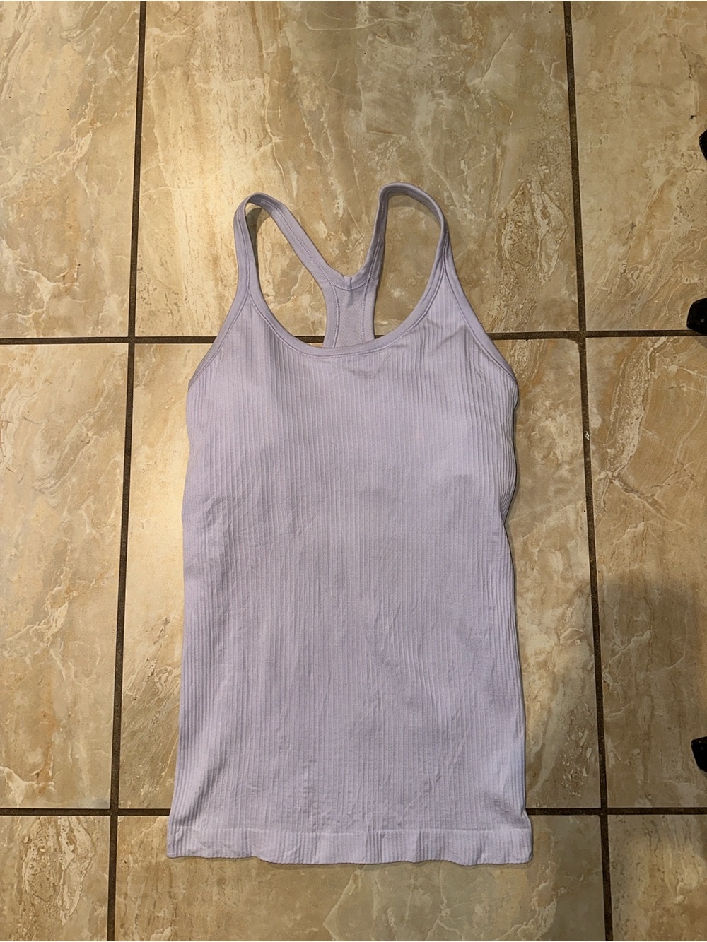 Faint Lavender Lululemon Ebb to Street Tank Top Size 6